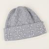 Autumn and winter new warm little pearl fashion knitted hat outdoor riding windproof and cold thickened versatile wool hat