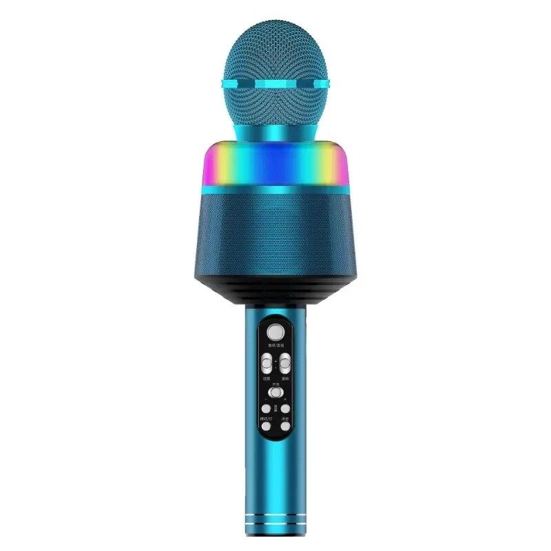 Karaoke Microphone for Kids Singing 5 in 1 Wireless Bluetooth Microphone with LED Lights Machine Portable Mic Speaker
