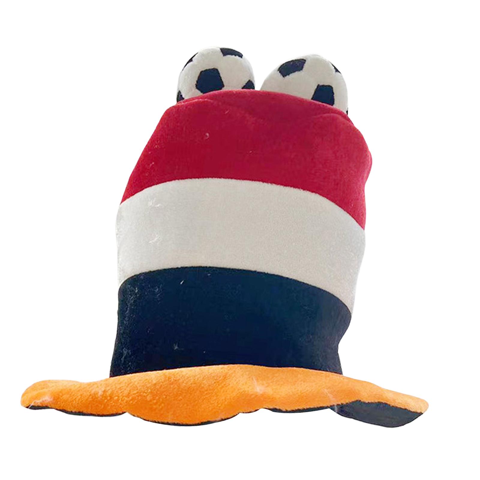 

Carnival Football Hat Headwear Soccer Match Cap Soccer Fan Hat for Performance Party Favors Nightclub Show Cosplay красный
