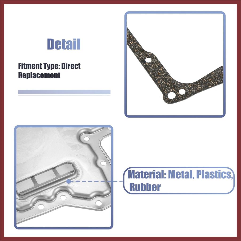 1 Set JR710E Transmission Filter Oil Pan Gasket Kit for Nissan 370Z 2015-2020 for Infiniti Q50 Q60 137710 103010 Transmission Valve Pan Replace Parts