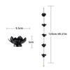 Chaîne de pluie décorative en fer pour extérieur Fleur de lotus Suspendue Gouttière Tuyau de descente Jardin Patio Cour Toit Corniches
