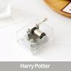 1pc Mini Creative Acrylic Music Box Hand Windup Metal Movement Octave Box Transparent Birthday Valentine's Day New Year Gift