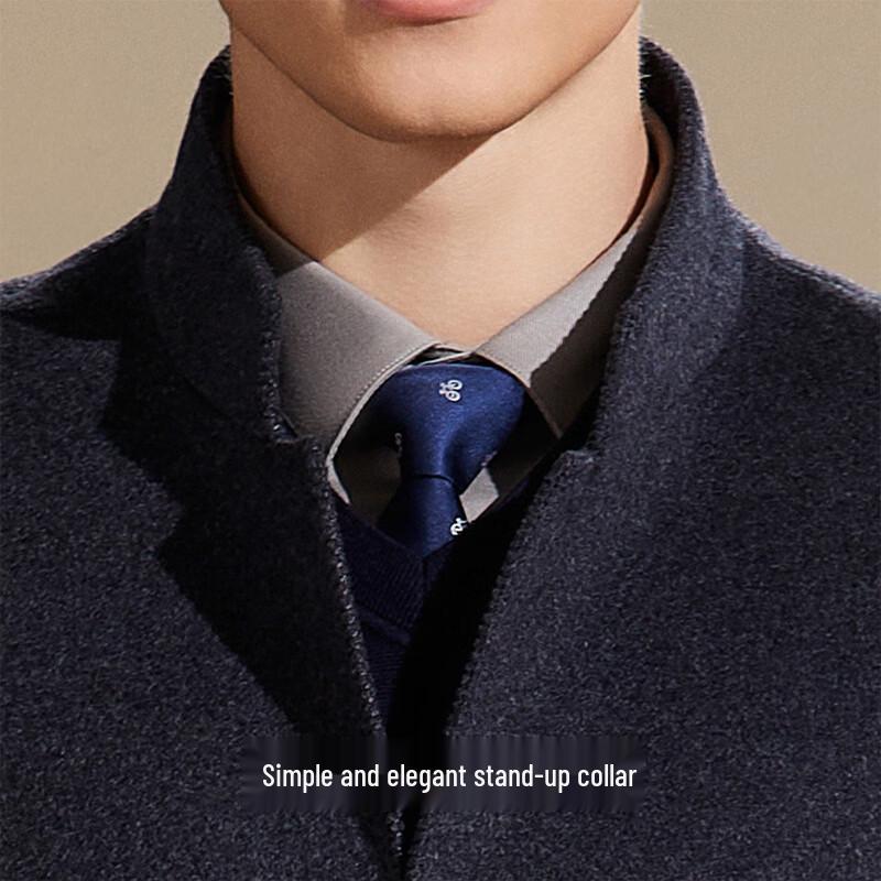 Antonio Men's Merino Wool & Silk Blend Stand-Collar Coat