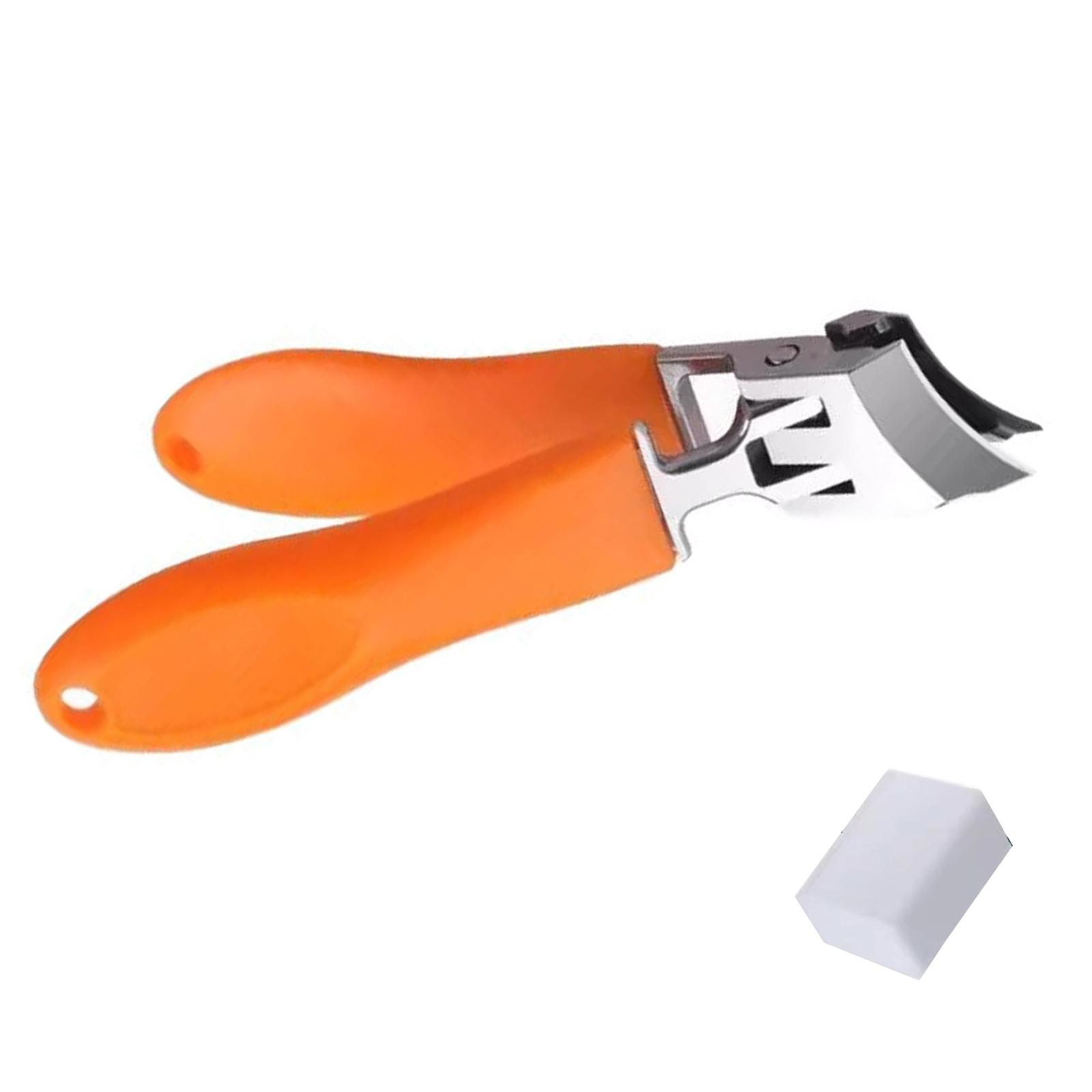 

Кусачки для ногтей из нержавеющей стали, инструмент для педикюра и маникюра, скошенный кончик, кусачки для кутикулы, острый триммер для ногтей для взрослых оранжевый