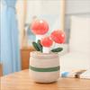 Plush Succulent Plant Series Tulip Plush Toy With Cartoon Design For Living Room Decor
