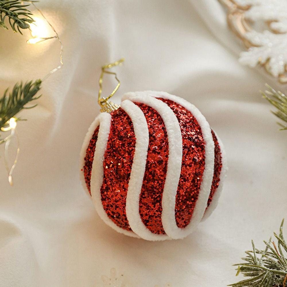 8cm Sequins Christmas Ball Pendant Cartoon Merry Christmas Tree Decor  Hotel Office Decor