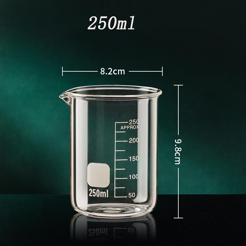 High Borosilicate Glass Measuring Cup Clear Scale Cup Laboratory Beaker Kitchen Baking Measuring Cup 50/100/150/250/500/1000ml