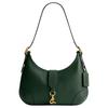 Hamptons 27 Zipper Closure Adjustable Handle Glove Tanned Leather Half Moon Bag Hand Shoulder Bag Large Women's Hunter Green