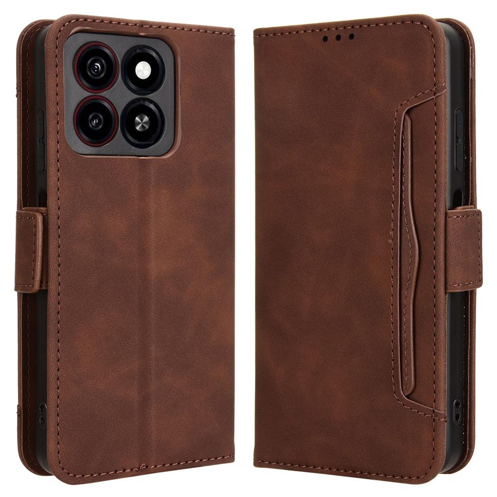 Für ZTE Blade A35/A55 Lederhülle Handy-Brieftaschen-Abdeckung mit mehreren Kartenfächern