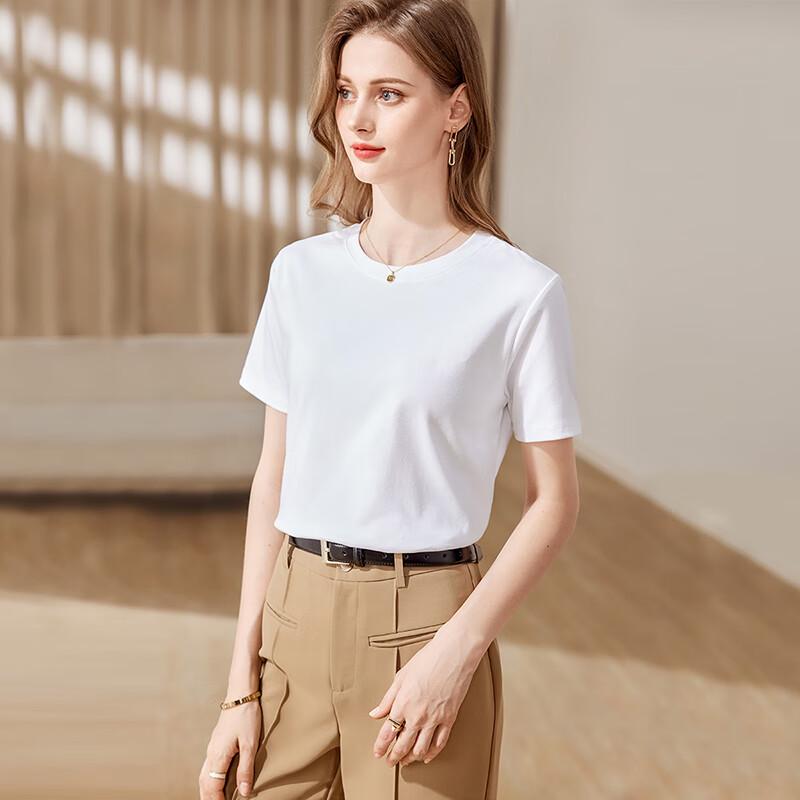 

Women s Minimalist Slim Fit Short-Sleeved T-Shirt M