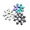 Portable 18 In 1 Mini Snowflake Multi Pocket Tool Spanner Hex  Multipurpose Camp Survive Outdoor Hike Key Ring Key Chain