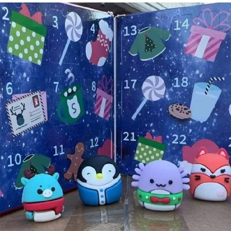 Calendario dell'Avvento di Natale Include 24 Ornamenti con Figure di Animali in PVC Calendario dell'Avvento a Sorpresa 24 Giorni Per la Decorazione delle Feste