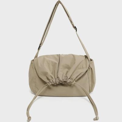 2025 Spring Lightweight Unisex Nylon Messenger Bag - Spacious, Trendy Drawstring Design.