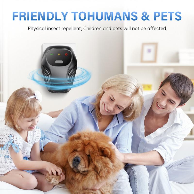 Ultrasonic Pest Repeller Plug In Dual Speakers Electronic Rodent Insect Control Silent NonToxic Device for Bedroom Office Pet Friendly