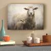 Canvas Painting A Vintage Style Ewe and Lamb Pattern Suitable for Farmhouse Themed Decoration