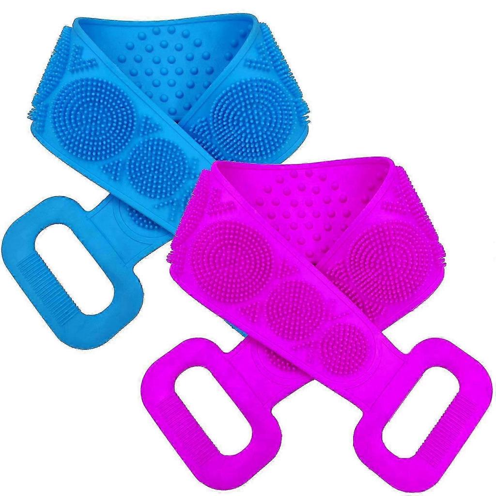 Silicone Back Scrubber for Shower, Body Brush For Bathing for Back Cleansing and Exfoliating, Back Massage and All Body To Remove Ash and Mud