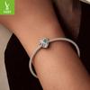 Double-Sided Summer Beach Beaded S925 Silver Diy Bracelet Beads Ocean Wind Coconut Tree Jewelry Accessories