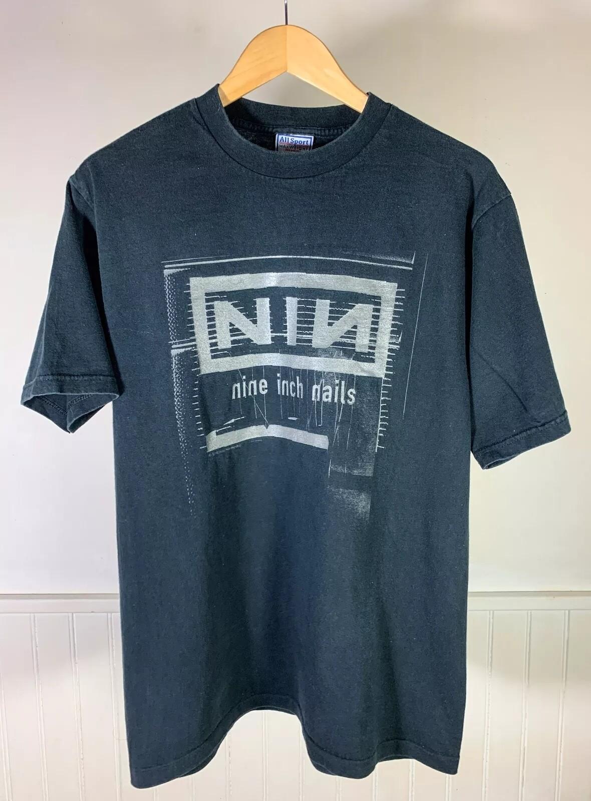 Reprint 1998 Nine Inch Nails Glow In The Dark Basic Black Unisex T shirt Reprint Unisex T-Shirt XXXL