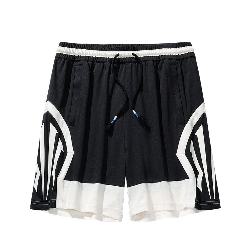 ANTA Kyrie Irving Series Trendy American Style Sports Shorts Black and White Unisex 172521307-5 L