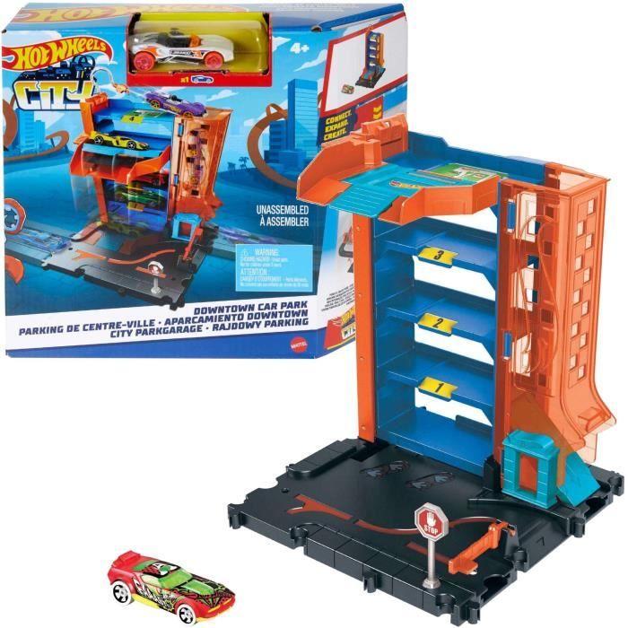 Hot Wheels City Rally Set Parking + Véhicule - Mattel - Jouet En Plastique - Pour Enfant De 4 Ans Et Plus