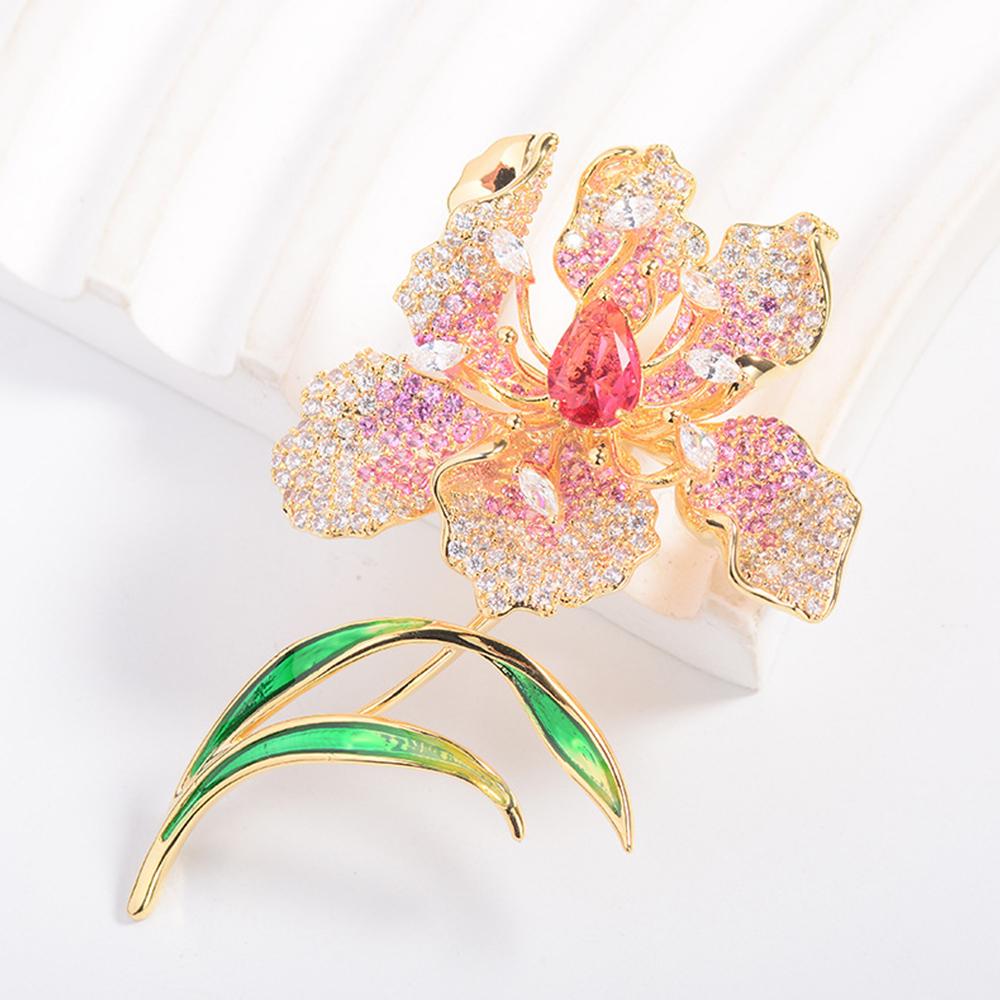Fashion Crystal Flower Brooch Pin Rhinestone Brooches Wedding Jewelry Gift Party