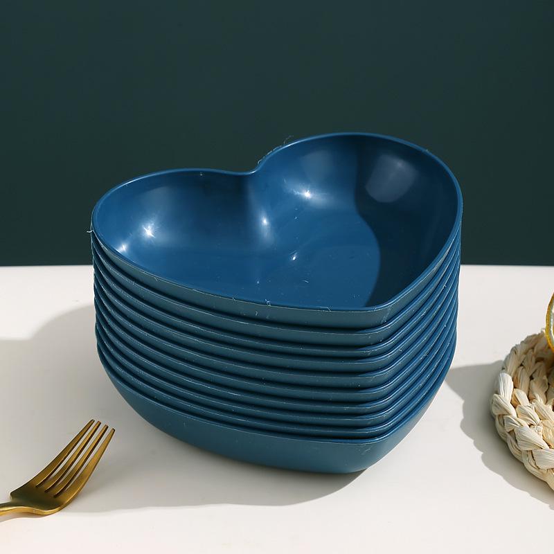 Elegant Gold-Edged Plastic Fruit Plate - Stylish Square Bone Dish for High-End Living Room Decor