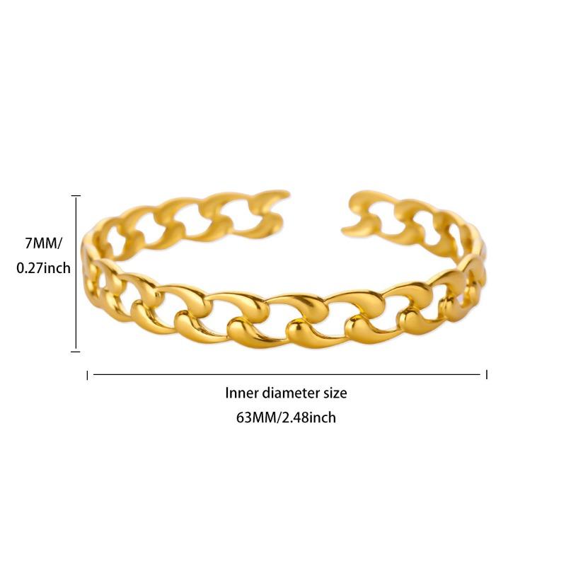 Fashion Wind Flower Love Stainless Steel Bracelet Women's K Gold Plated Geometric Women's Bracelet Jewelry Hot Sale