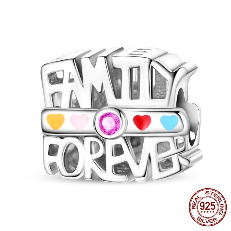 New In Original Charms Copper Love Glow-In-The-Dark Charms Beads Fits 3Mm Original Bracelet For Women Diy Fine Jewelry Gifts