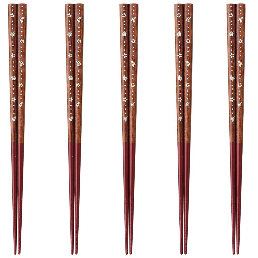 Happy Set of Made In PID2995 J-kitchens Chopsticks, 5, Material Wood, Chopsticks, Japan,