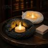 Wolf Candle Holder Shaped Candlestick Holder Matte 3D Print Stand Rustic Tea Light Stand Animal Tealight Candles Ornament for Home Fireplace