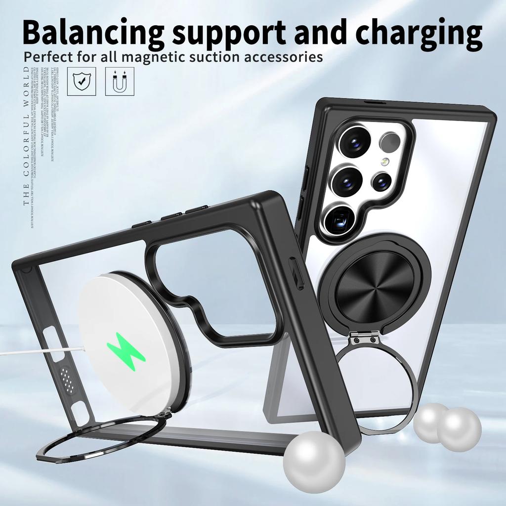 Magsafe Case For Samsung Galaxy S24+ S23+ S22+ S21+ S20+ Ultra Plus FE A33 A53 A73 A52 A72 A14 A23 A13 Car Magnetic Holder Cover