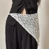 Sequined Triangular Scarf Bohemian Hollow Shawl Elegant Fart Curtain  Women