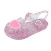 Nye Sommer Barn Gélé Prinsesse Sandaler Søte Hjerteformede Jenter Småbarn Baby Pustende Hule Sko