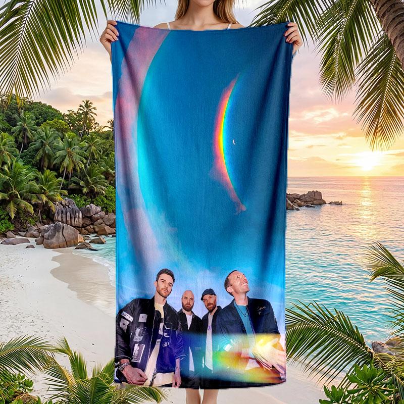 Large Beach Towel Quick Dry Absorbent Towel For Beach IndoorColdplay