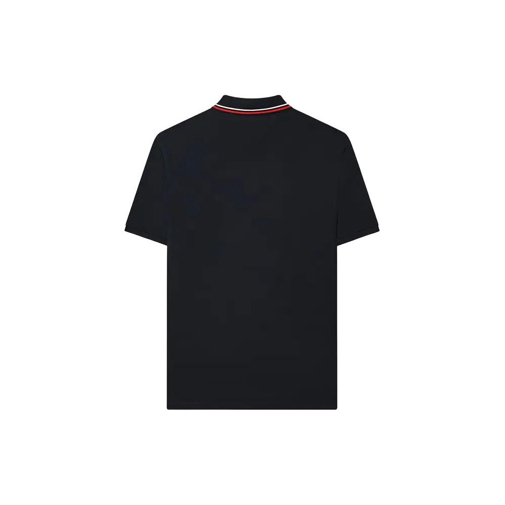 Fila Striped Knit Polo Shirt With Logo Print Men Polo Shirts Legendary-Blue F51M421101ANV