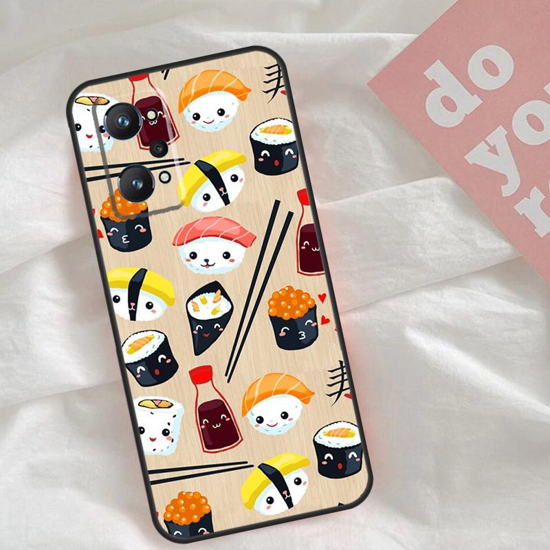 Sushi Food Case For Realme C53 C55 C33 C63 C61 C51 C65 C67 C71 C75 11 12 13 14 Pro Plus GT6 GT7 15 Pro