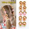 10Pcs Cute Cartoon Capybara Hair Ties For Girls Soft Resin Hair Accessories Mixed Colors For Everyday Wear Playful Animal Design