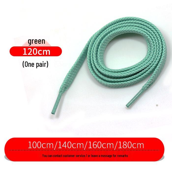 Flat Thickened Sneaker Laces for Casual and Basketball Shoes - In Black, White, and Colorful Designs