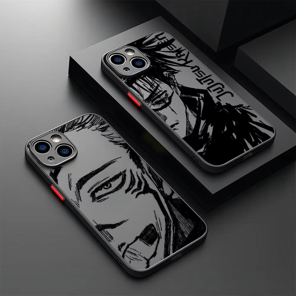 Anime Jujutsu Kaisen Phone Case For iPhone 11 12 13 14 15 16 Pro Max XR X XS Mini 8 7 Plus SE Shockproof Matte Fundas