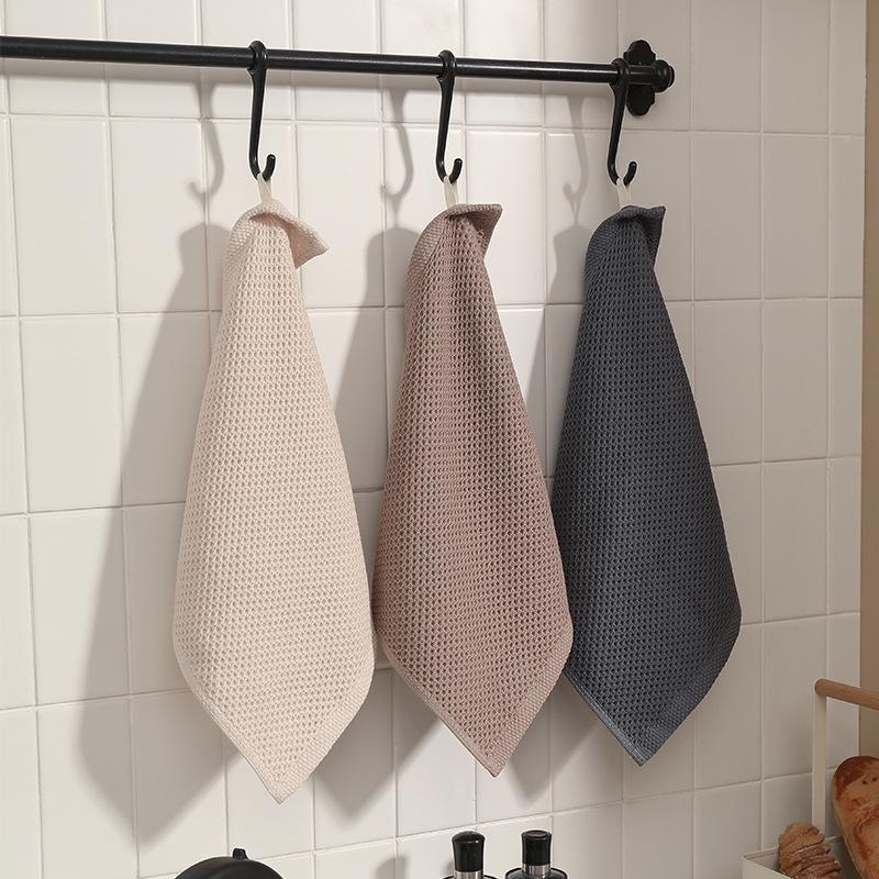 Honeycomb Absorbent Cotton Hand Towel for Kitchen & Living Room