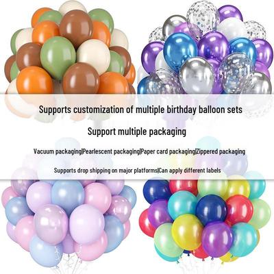 60-delat 12-tums förtjockat glitterballongset för födelsedags- och festdekorationer