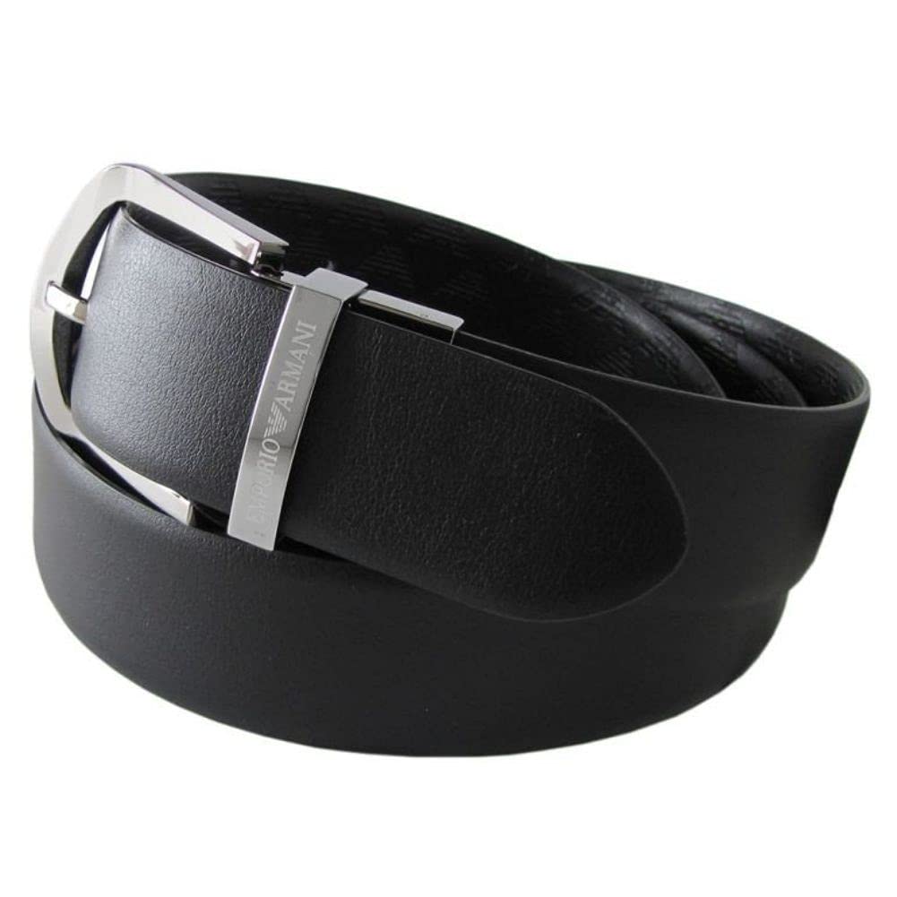 Emporio Armani Opasek černý, šířka Stringer System, kompatibilní, oboustranný, Y4S074 YKL2J 88001, pánský, 3,5 cm [Položka]