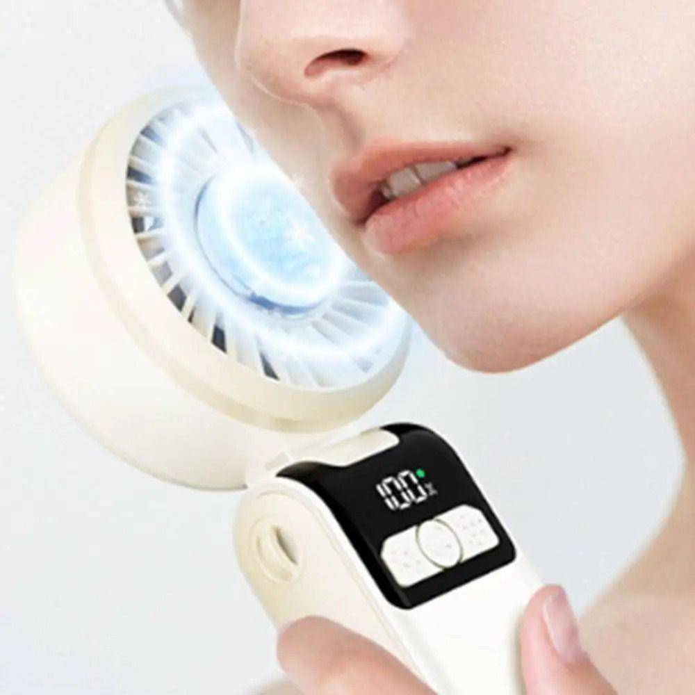 Lightweight Construction Handheld Fan Flexible Folding Design Desktop Fan  Travel Use