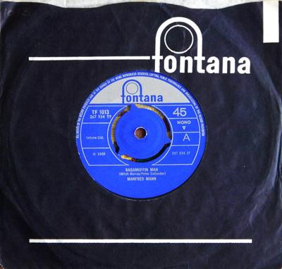 7inch Record MANFRED MANN - Ragamuffin Man TF1013 Fontana 1969 UK Rock Used
