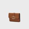 Burk Bag Charlotte Brown D-Metal Embellishment Cowhide Card Holder DCHO6F552W2