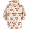 Highland Koe Blad Heren- en Dameshoodies 3D Geprinte Pullover Sweatshirt Casual Hoodie Top
