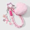 Plaid Pearl Bow Key Ring Zinc Zinc Alloy Y2k Bag Pendant Versatile Bowknot Keychain  Hanging Accessories