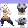 Stunning Demon Slayer Kimetsu No Yaiba Hashibira Inosuke Latex Mask For Cosplay Events