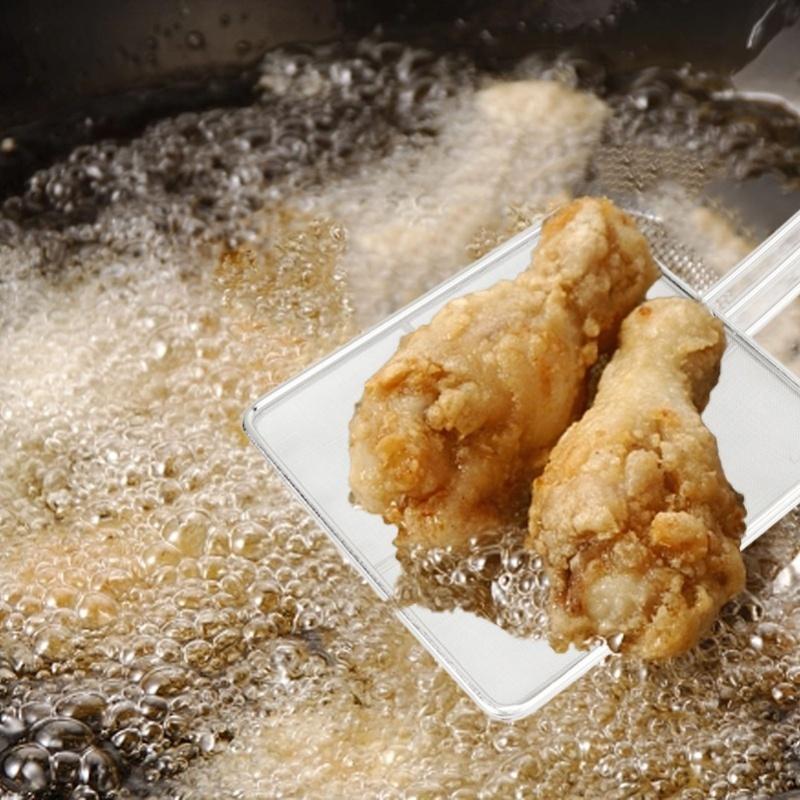 Colino quadrato in acciaio inossidabile Schiumarola Mestolo Per Cucinare Friggere Gadget da Cucina Colino a Rete Colapasta Cucchiaio a Rete Fine
