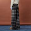 IEF Women's 2025 Winter Plaid Wide-Leg Warm Pants
